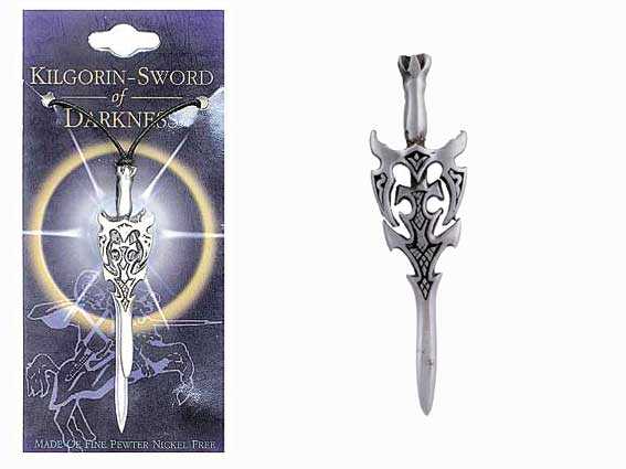 Sword Pewter Pendant - KILGORIN SWORD OF DARKNESS